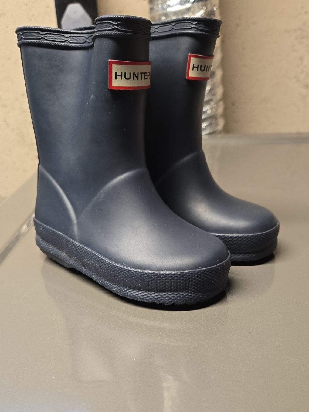 Hunter Kids Navy Rubber Rain/ Snow Boots